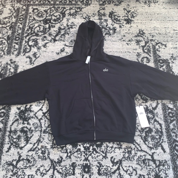 Accolade Full zip Hoodie-Black - Picture 1 of 8
